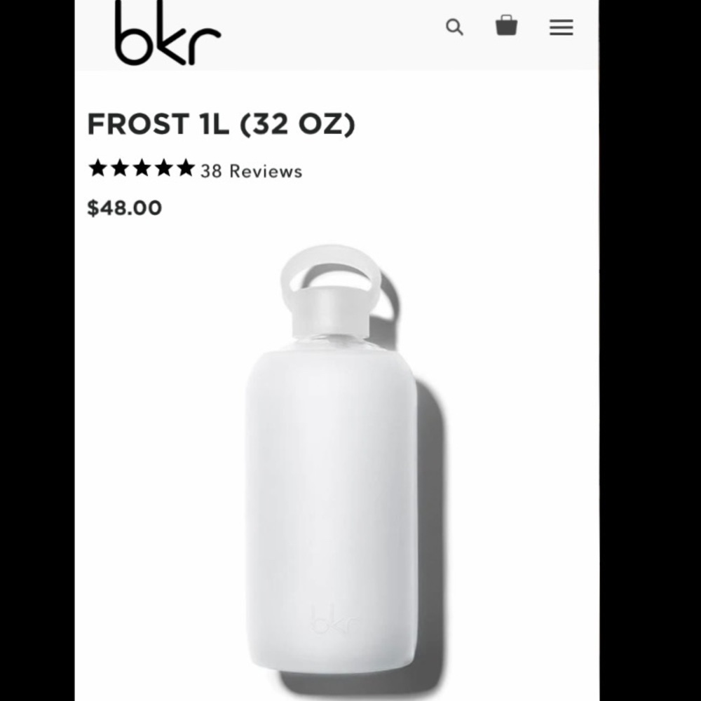 BKR 1 Liter Glass Water Bottle